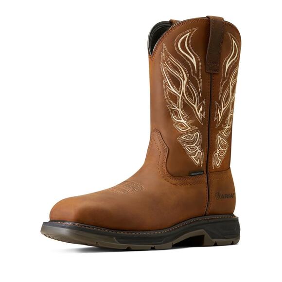 Ariat Men's Workhog Xt Phoenix Carbon Toe Work Boot Distressed Brown 14 EE Wide - Picture 3 of 12